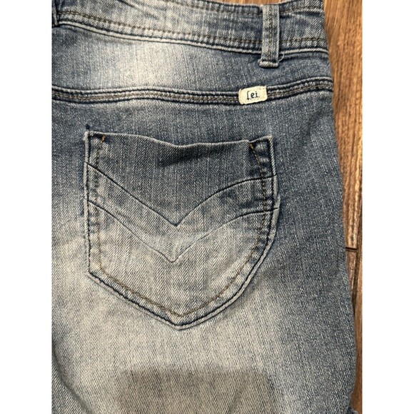 VINTAGE Y2K Lei Ashley Lowrise Micro Denim Jean Shorts Size 9 Distressed Cut Off - Picture 4 of 6